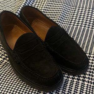 GH Bass Madewell Black Suede Lug Loafer